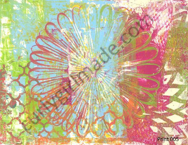 Boho Background 005 - Journal page, mixed media, instant download