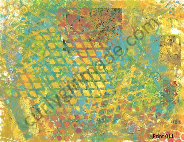 Boho Background 011 - Journal page, mixed media, instant download