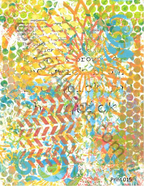 Boho Background 015 - Journal page, mixed media, instant download